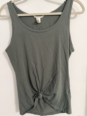 H&M Basic Olive Green Tank Top